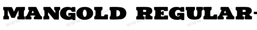 Mangold Regular字体转换
